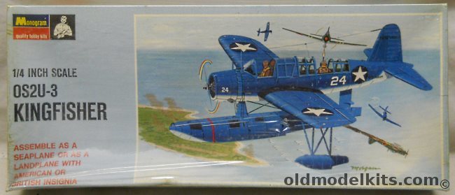 Monogram 1/48 OS2U-3 Kingfisher - RAF Or US Navy - Blue Box Issue - (OS2U3), PA135-150 plastic model kit